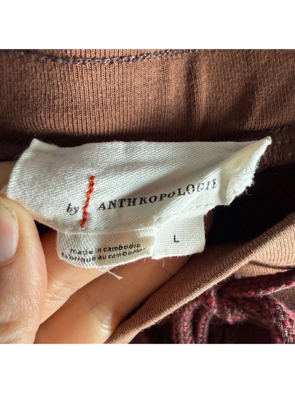 Anthropologie The Nomad High Waisted Jogger Linen Blend Brown L Hippie Gorpcore - Picture 6 of 11